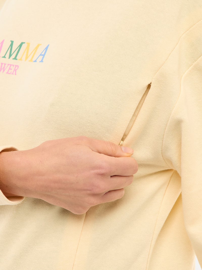 Borstvoedingssweatshirt Geel - Kiabi