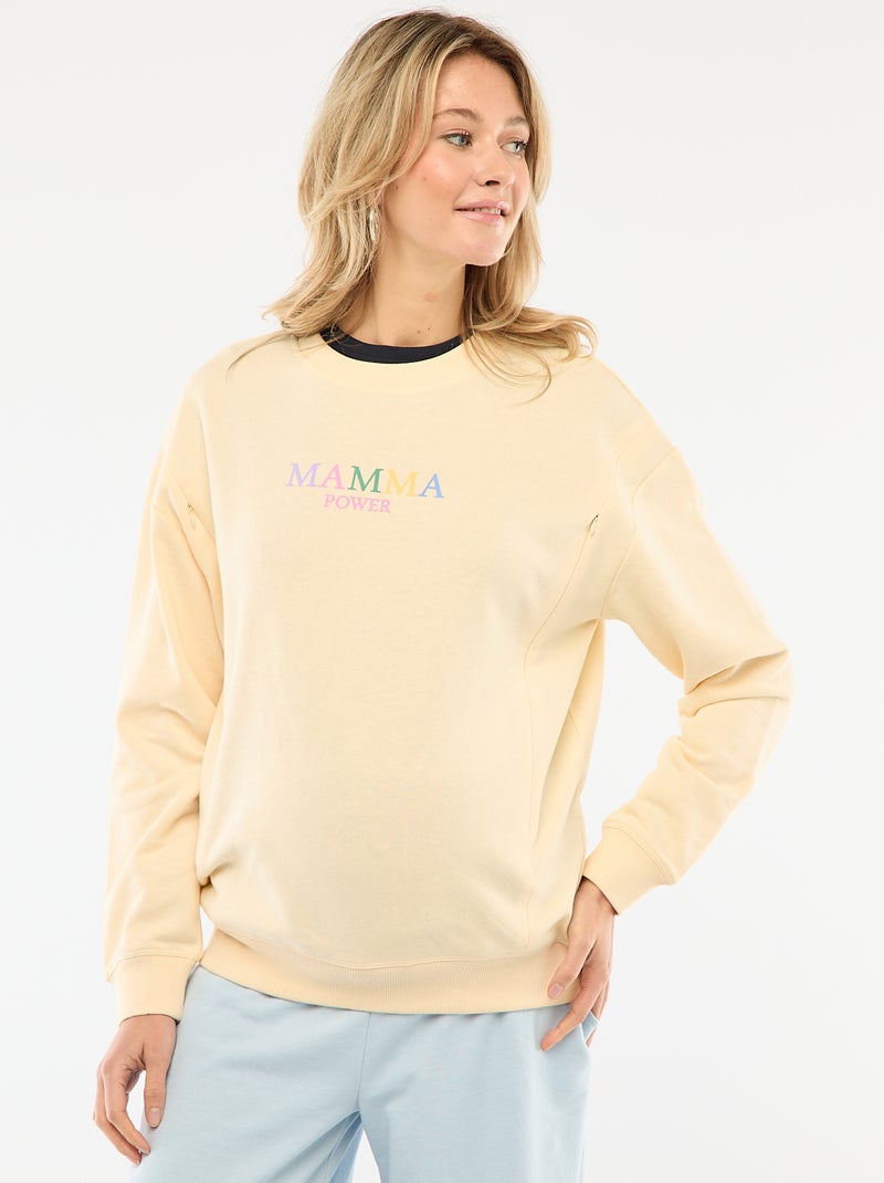 Borstvoedingssweatshirt Geel - Kiabi
