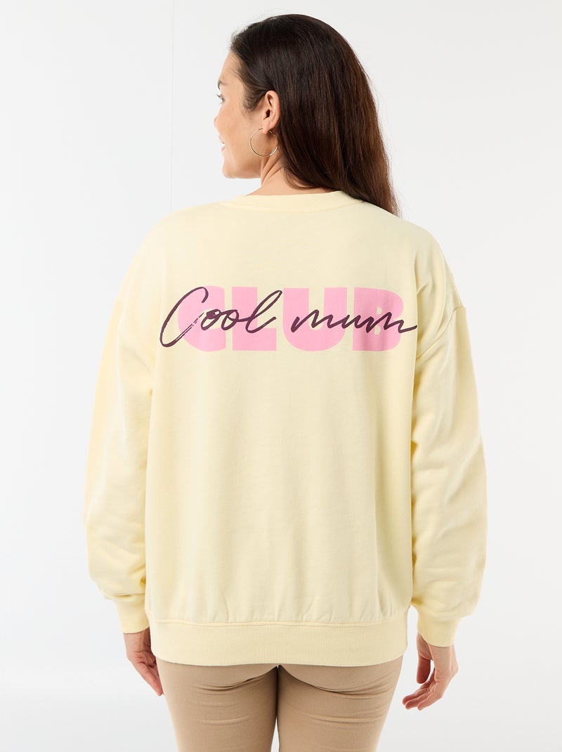 Borstvoedingssweatshirt met print Geel - Kiabi