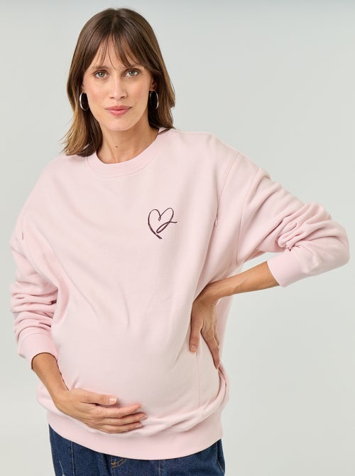 Borstvoedingssweatshirt met print - Kiabi