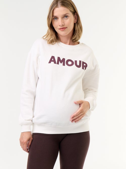 Borstvoedingssweatshirt met print - Kiabi