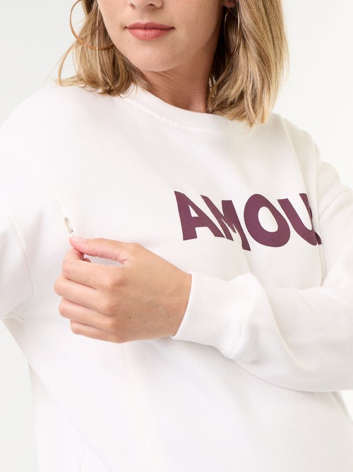 Borstvoedingssweatshirt met print - Kiabi