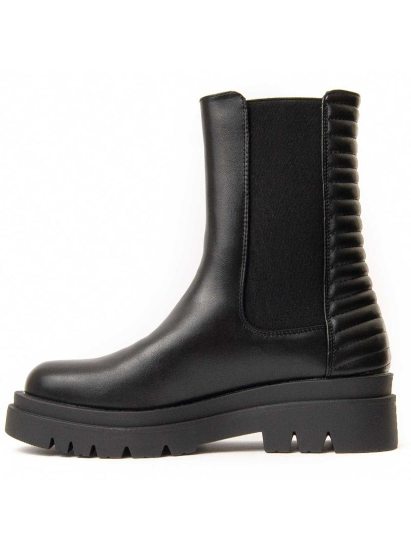Botte à Plateforme à La Cheville Matériel Synthétique Montevita Noir - Kiabi