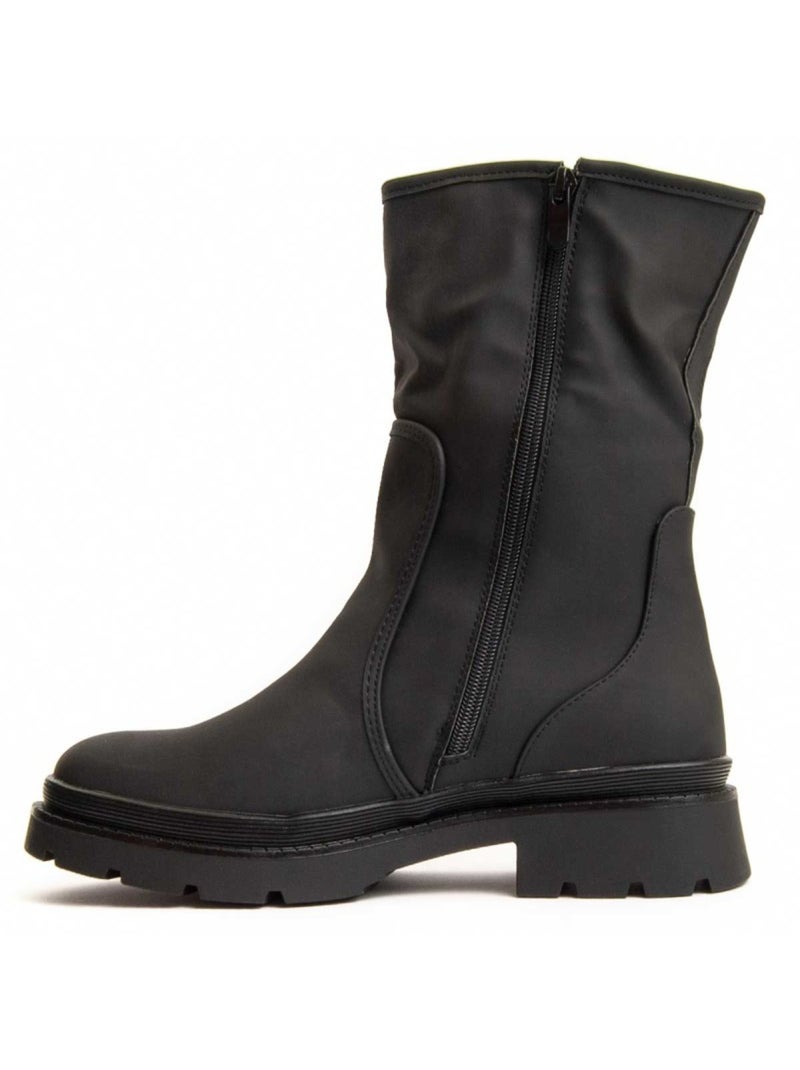Botte à Plateforme à La Cheville Matériel Synthétique Montevita Noir - Kiabi