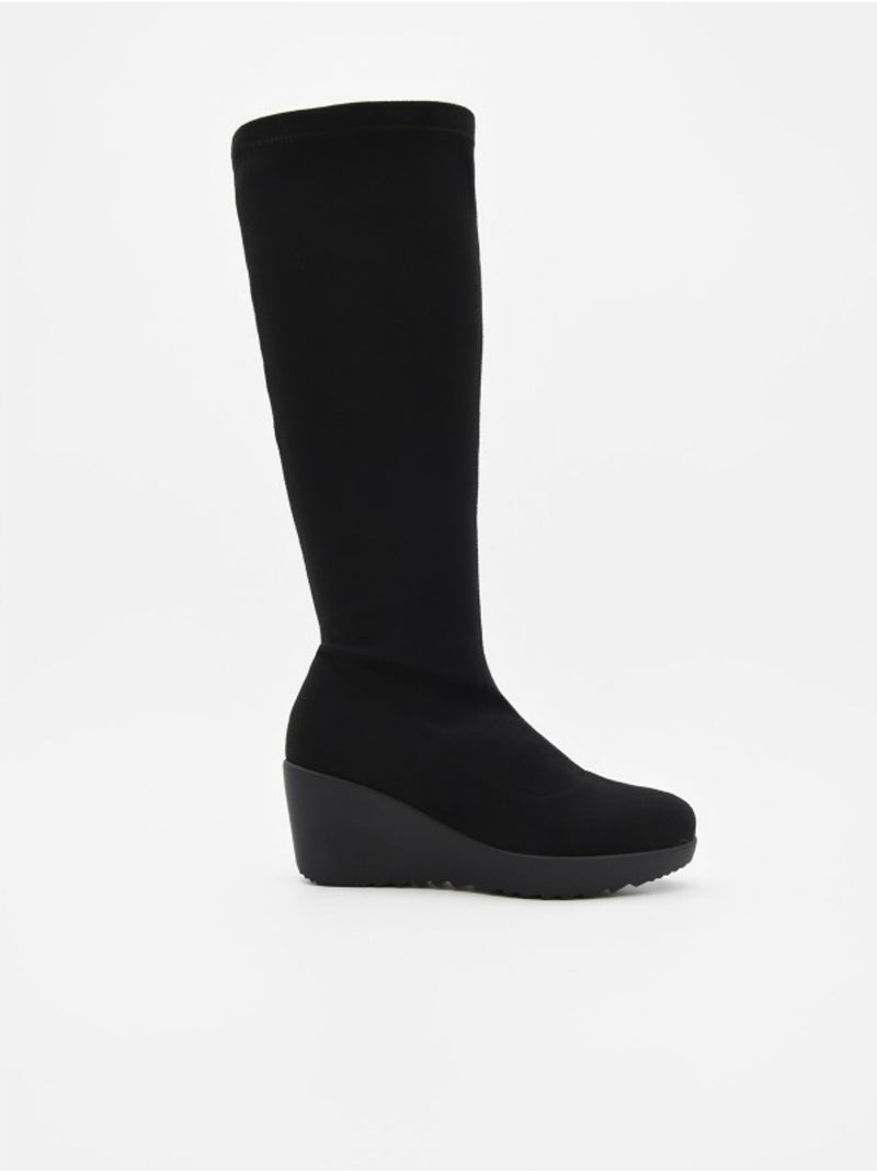 Botte à pointe cuir naturel purapiel Noir - Kiabi