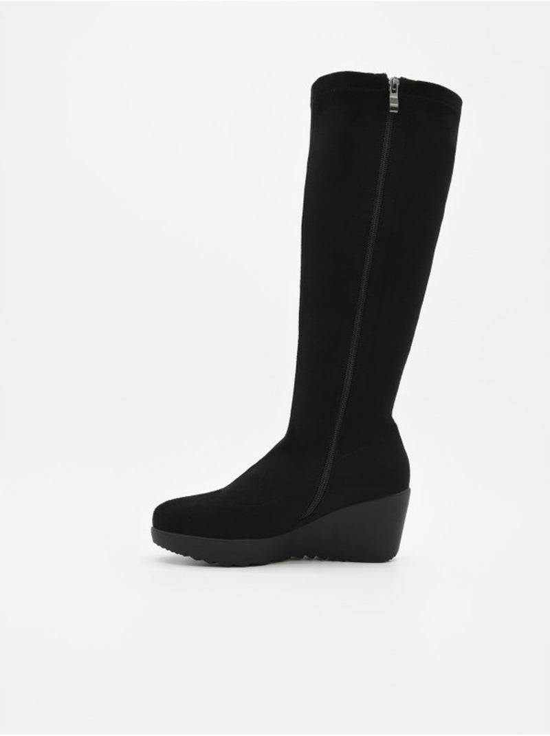 Botte à pointe cuir naturel purapiel Noir - Kiabi