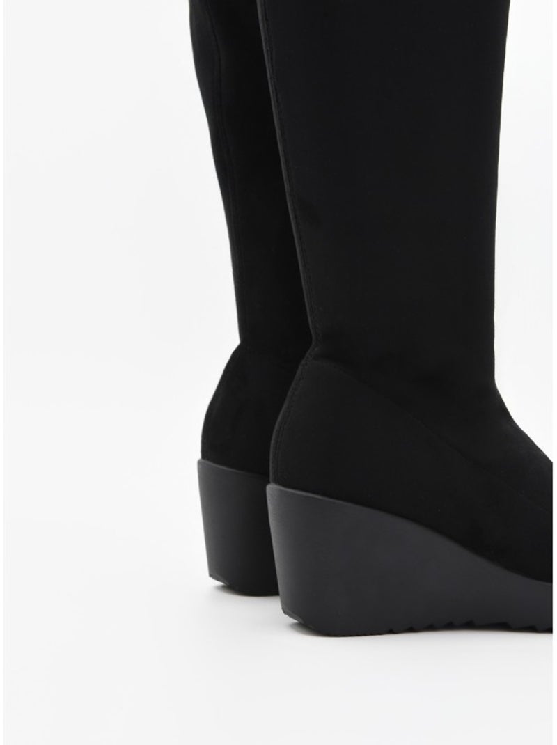 Botte à pointe cuir naturel purapiel Noir - Kiabi