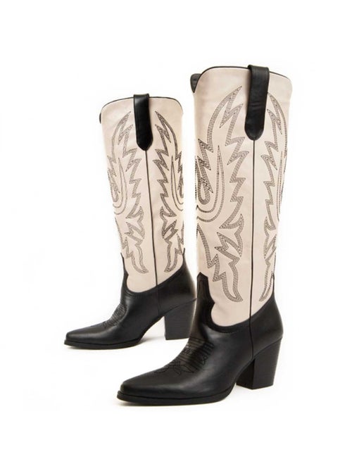 Botte à Talons Matière Synthétique Et Textile Montevita - Kiabi Botte à Talons Matière Synthétique Et Textile Montevita - Kiabi