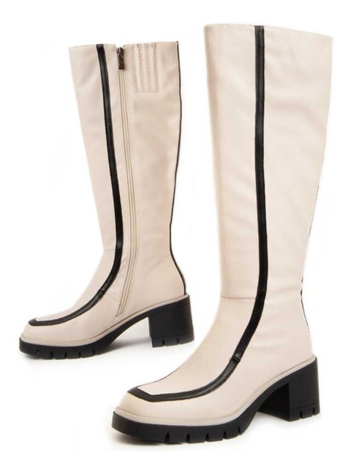 Botte à Talons Matière Synthétique Et Textile Montevita - Kiabi Botte à Talons Matière Synthétique Et Textile Montevita - Kiabi