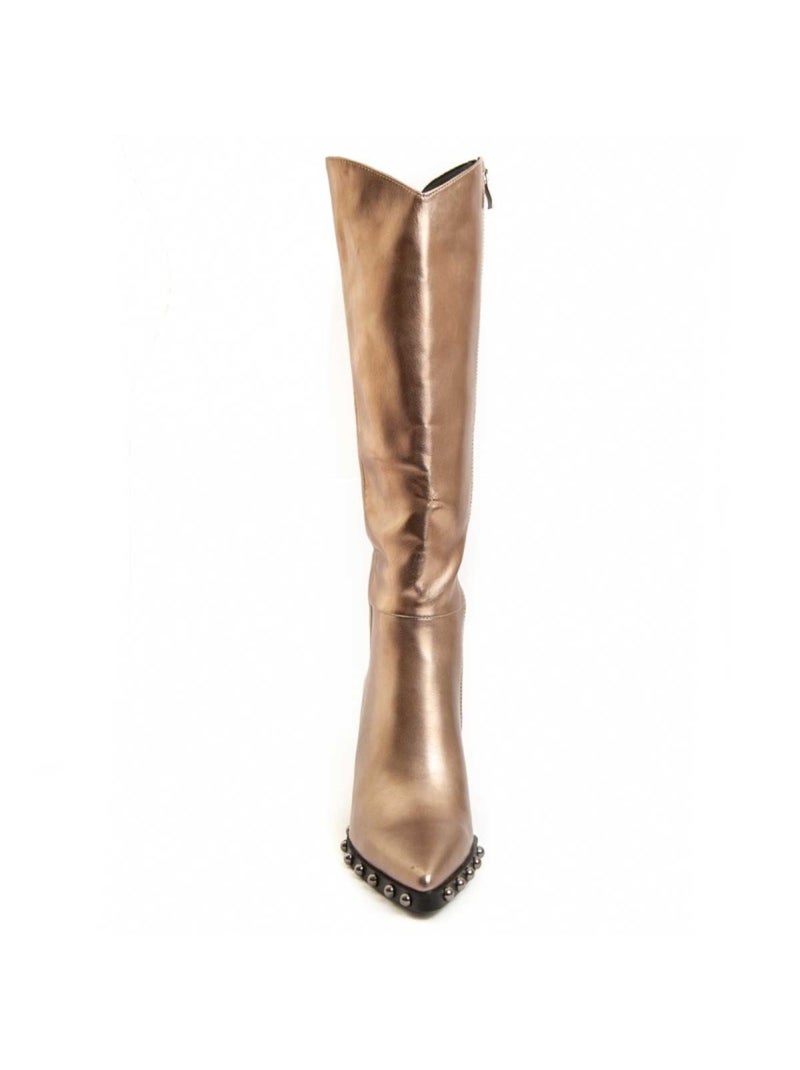 Botte à Talons Matière Synthétique Et Textile Montevita Doré/or - Kiabi