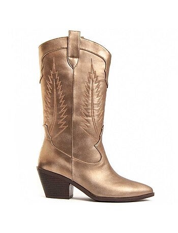 Botte à Talons Matière Synthétique Et Textile Montevita