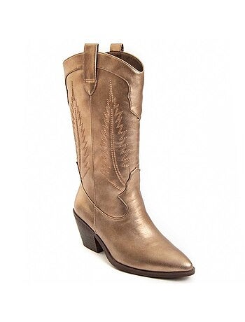 Botte à Talons Matière Synthétique Et Textile Montevita