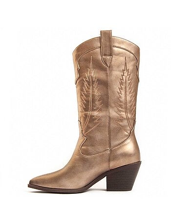 Botte à Talons Matière Synthétique Et Textile Montevita