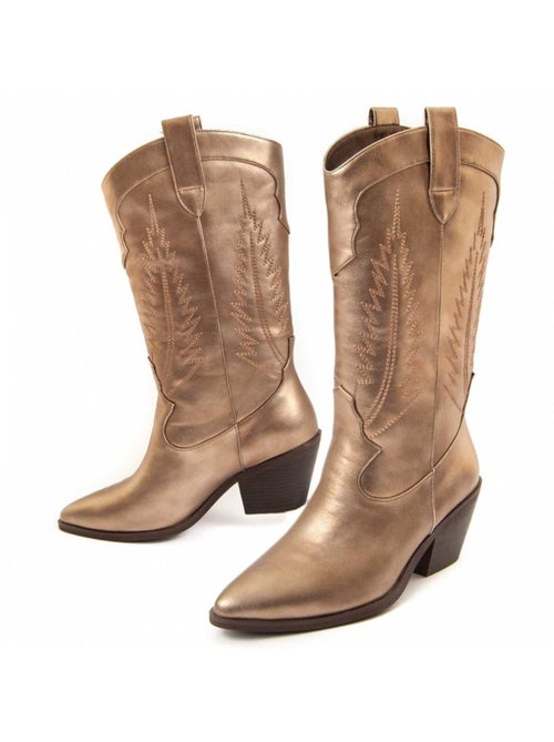 Botte à Talons Matière Synthétique Et Textile Montevita - Kiabi Botte à Talons Matière Synthétique Et Textile Montevita - Kiabi