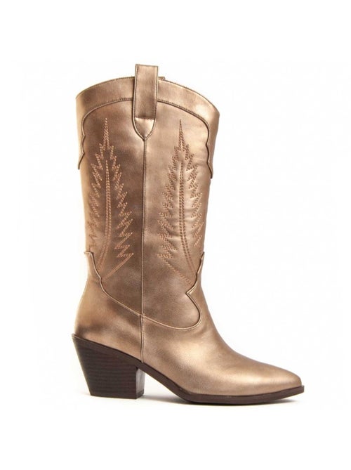 Botte à Talons Matière Synthétique Et Textile Montevita - Kiabi Botte à Talons Matière Synthétique Et Textile Montevita - Kiabi
