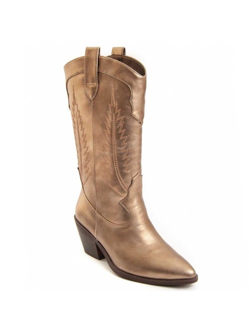 Botte à Talons Matière Synthétique Et Textile Montevita - Kiabi Botte à Talons Matière Synthétique Et Textile Montevita - Kiabi