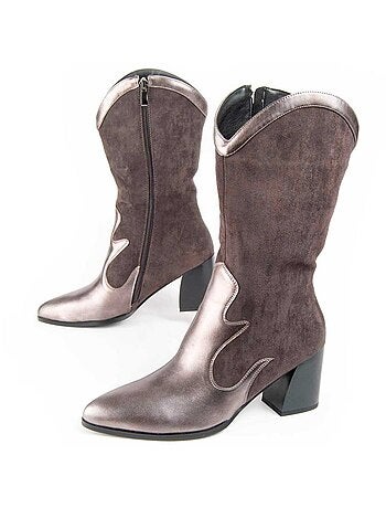 Botte à Talons Matière Synthétique Et Textile Montevita