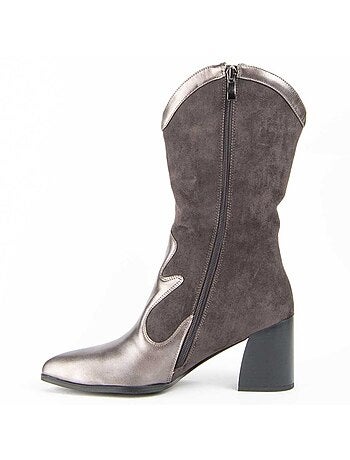 Botte à Talons Matière Synthétique Et Textile Montevita