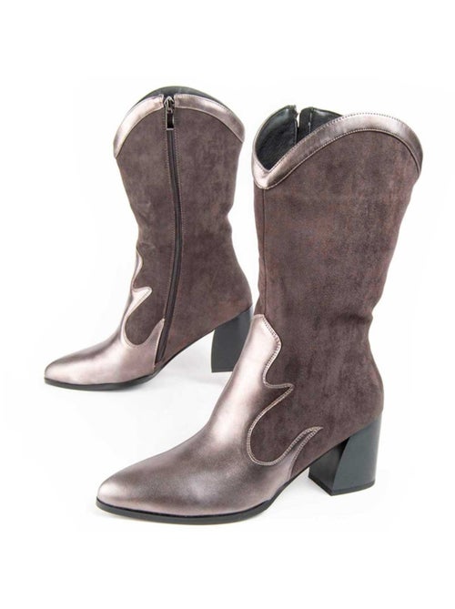 Botte à Talons Matière Synthétique Et Textile Montevita - Kiabi Botte à Talons Matière Synthétique Et Textile Montevita - Kiabi