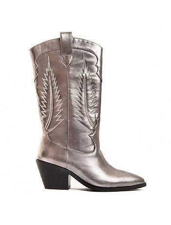 Botte à Talons Matière Synthétique Et Textile Montevita