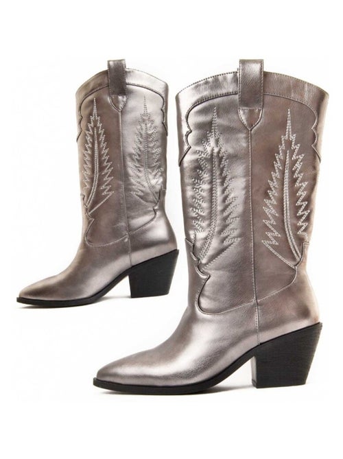 Botte à Talons Matière Synthétique Et Textile Montevita - Kiabi Botte à Talons Matière Synthétique Et Textile Montevita - Kiabi
