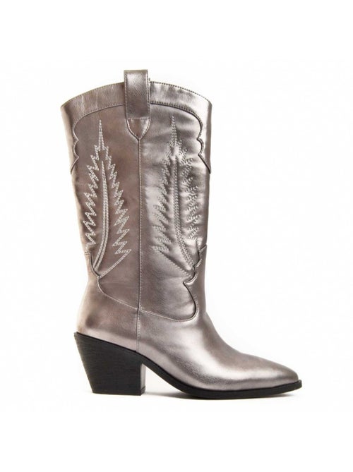 Botte à Talons Matière Synthétique Et Textile Montevita - Kiabi Botte à Talons Matière Synthétique Et Textile Montevita - Kiabi