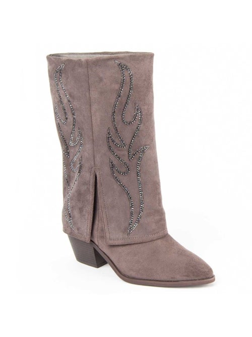 Botte à Talons Matière Synthétique Et Textile Montevita - Kiabi Botte à Talons Matière Synthétique Et Textile Montevita - Kiabi
