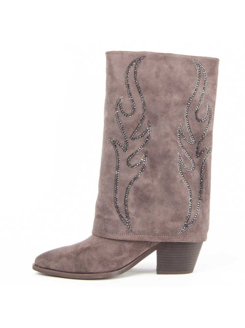 Botte à Talons Matière Synthétique Et Textile Montevita - Kiabi Botte à Talons Matière Synthétique Et Textile Montevita - Kiabi