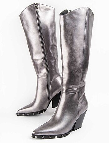 Botte à Talons Matière Synthétique Et Textile Montevita