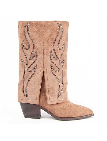 Botte à Talons Matière Synthétique Et Textile Montevita