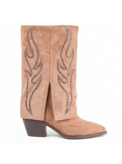 Botte à Talons Matière Synthétique Et Textile Montevita - Kiabi Botte à Talons Matière Synthétique Et Textile Montevita - Kiabi