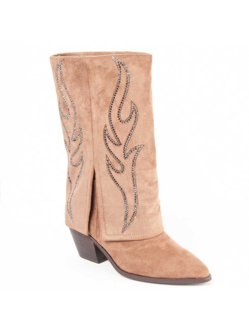 Botte à Talons Matière Synthétique Et Textile Montevita - Kiabi Botte à Talons Matière Synthétique Et Textile Montevita - Kiabi