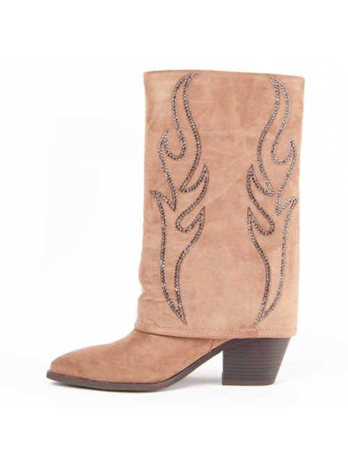 Botte à Talons Matière Synthétique Et Textile Montevita - Kiabi Botte à Talons Matière Synthétique Et Textile Montevita - Kiabi
