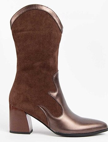 Botte à Talons Matière Synthétique Et Textile Montevita
