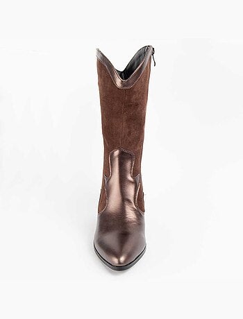 Botte à Talons Matière Synthétique Et Textile Montevita