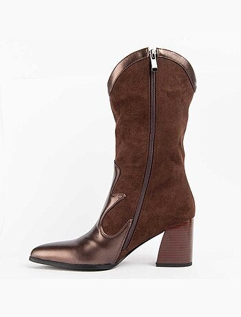 Botte à Talons Matière Synthétique Et Textile Montevita