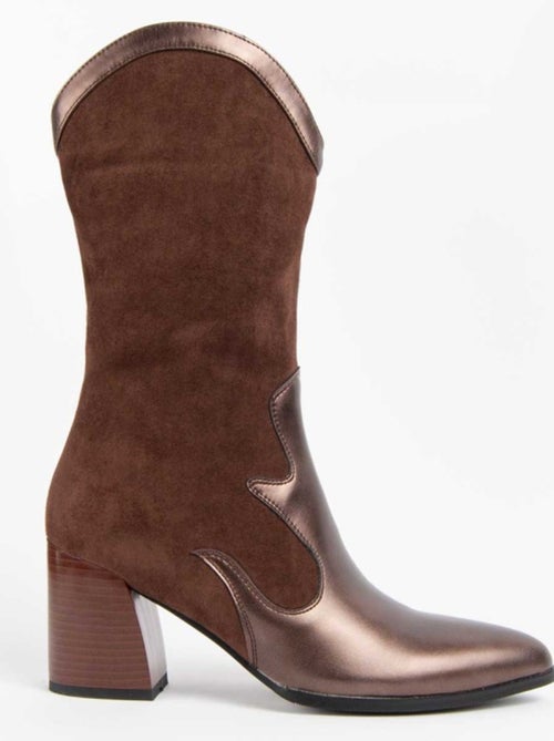 Botte à Talons Matière Synthétique Et Textile Montevita - Kiabi Botte à Talons Matière Synthétique Et Textile Montevita - Kiabi