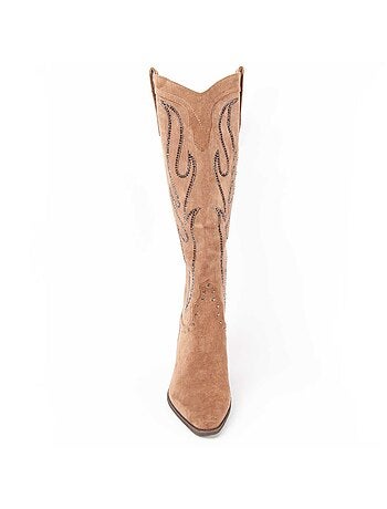 Botte à Talons Matière Synthétique Et Textile Montevita