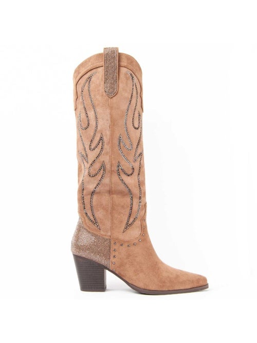 Botte à Talons Matière Synthétique Et Textile Montevita - Kiabi Botte à Talons Matière Synthétique Et Textile Montevita - Kiabi