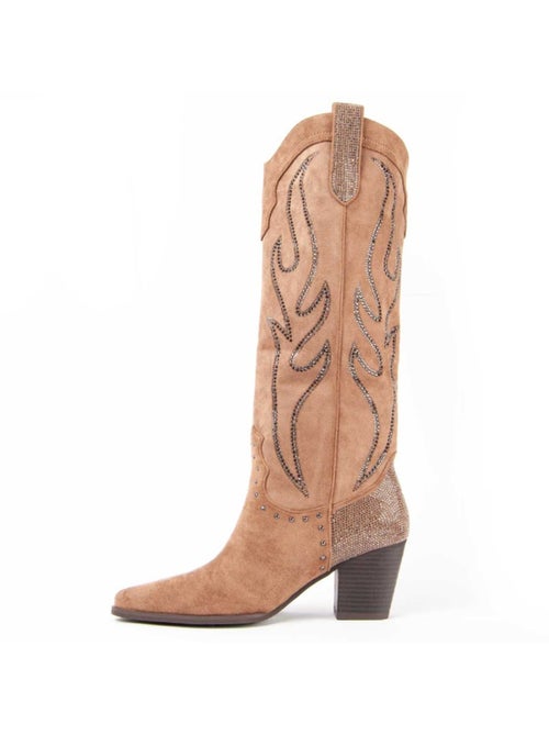 Botte à Talons Matière Synthétique Et Textile Montevita - Kiabi Botte à Talons Matière Synthétique Et Textile Montevita - Kiabi