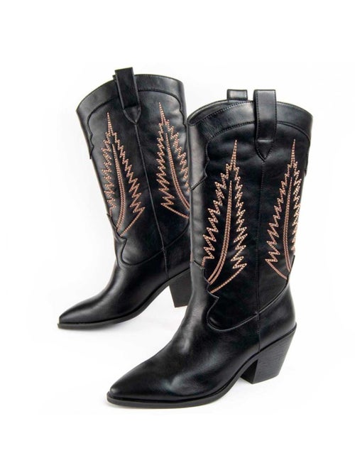 Botte à Talons Matière Synthétique Et Textile Montevita - Kiabi Botte à Talons Matière Synthétique Et Textile Montevita - Kiabi