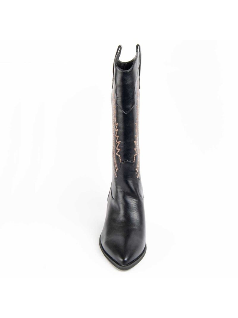 Botte à Talons Matière Synthétique Et Textile Montevita Noir - Kiabi
