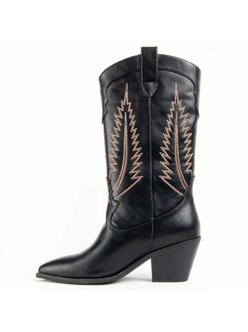 Botte à Talons Matière Synthétique Et Textile Montevita - Kiabi Botte à Talons Matière Synthétique Et Textile Montevita - Kiabi