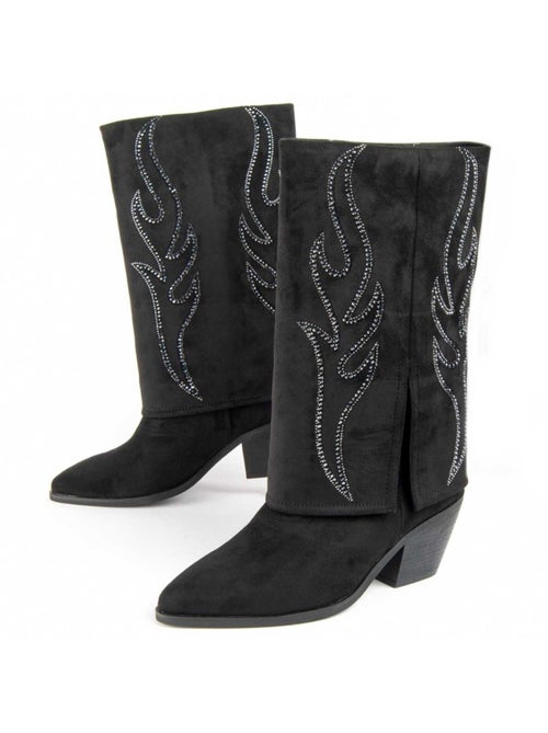 Botte à Talons Matière Synthétique Et Textile Montevita - Kiabi Botte à Talons Matière Synthétique Et Textile Montevita - Kiabi
