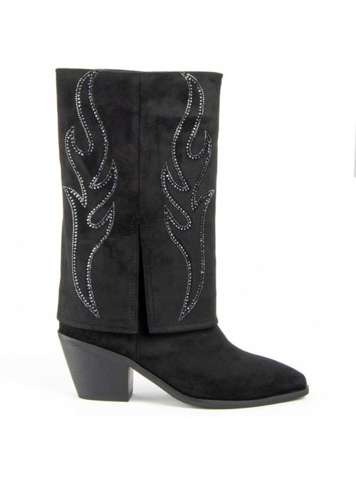 Botte à Talons Matière Synthétique Et Textile Montevita - Kiabi Botte à Talons Matière Synthétique Et Textile Montevita - Kiabi