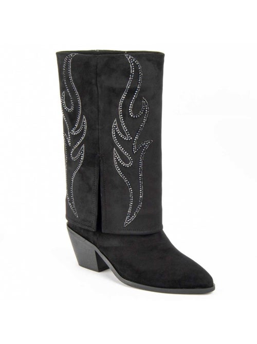 Botte à Talons Matière Synthétique Et Textile Montevita - Kiabi Botte à Talons Matière Synthétique Et Textile Montevita - Kiabi