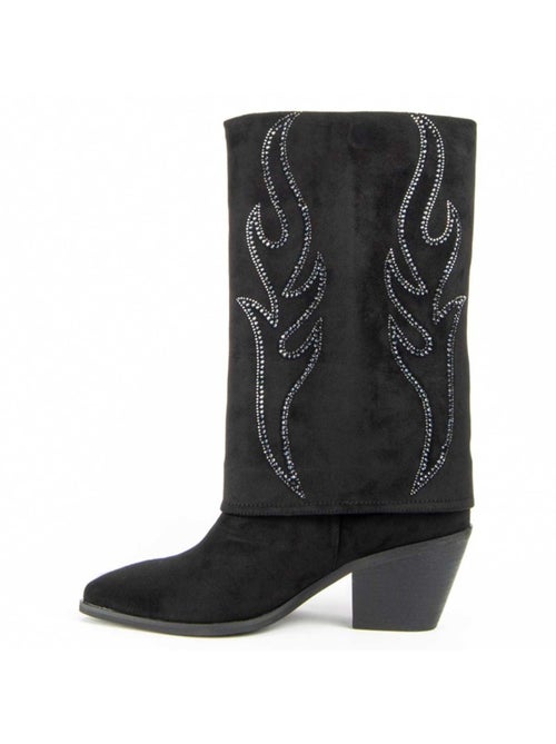 Botte à Talons Matière Synthétique Et Textile Montevita - Kiabi Botte à Talons Matière Synthétique Et Textile Montevita - Kiabi