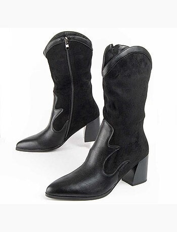 Botte à Talons Matière Synthétique Et Textile Montevita