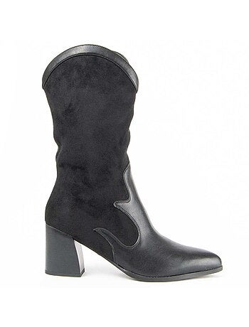 Botte à Talons Matière Synthétique Et Textile Montevita