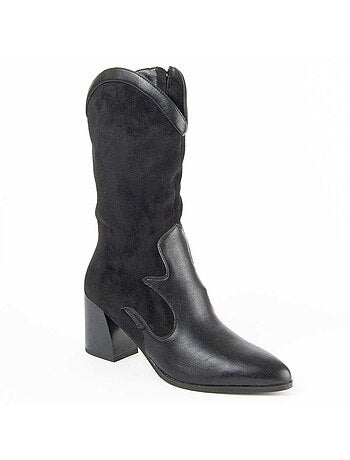Botte à Talons Matière Synthétique Et Textile Montevita